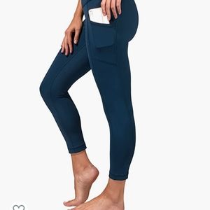 NWT 90 Degree By Reflex High Waist Squat Proof Yoga Capris with Side Pocket